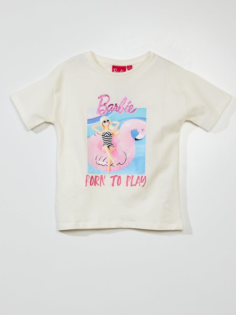 T-shirt Barbie em jersey Branco - Kiabi