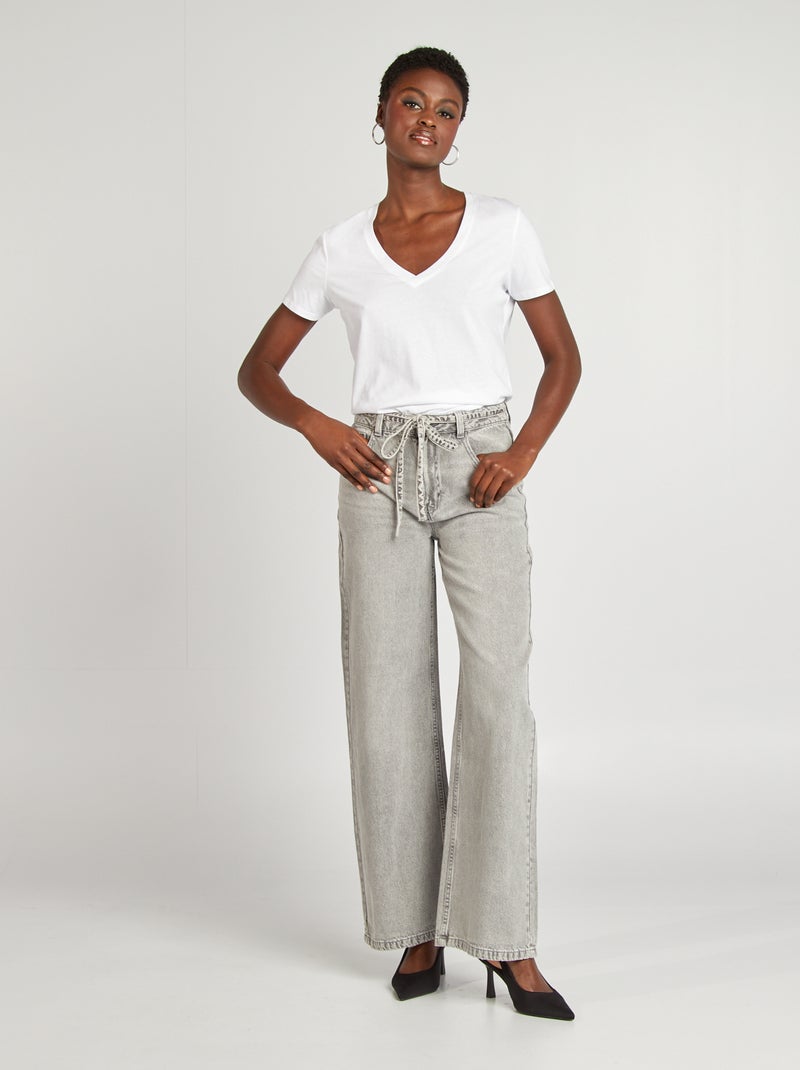 T-shirt básica BRANCO - Kiabi