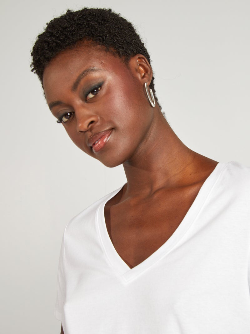 T-shirt básica BRANCO - Kiabi