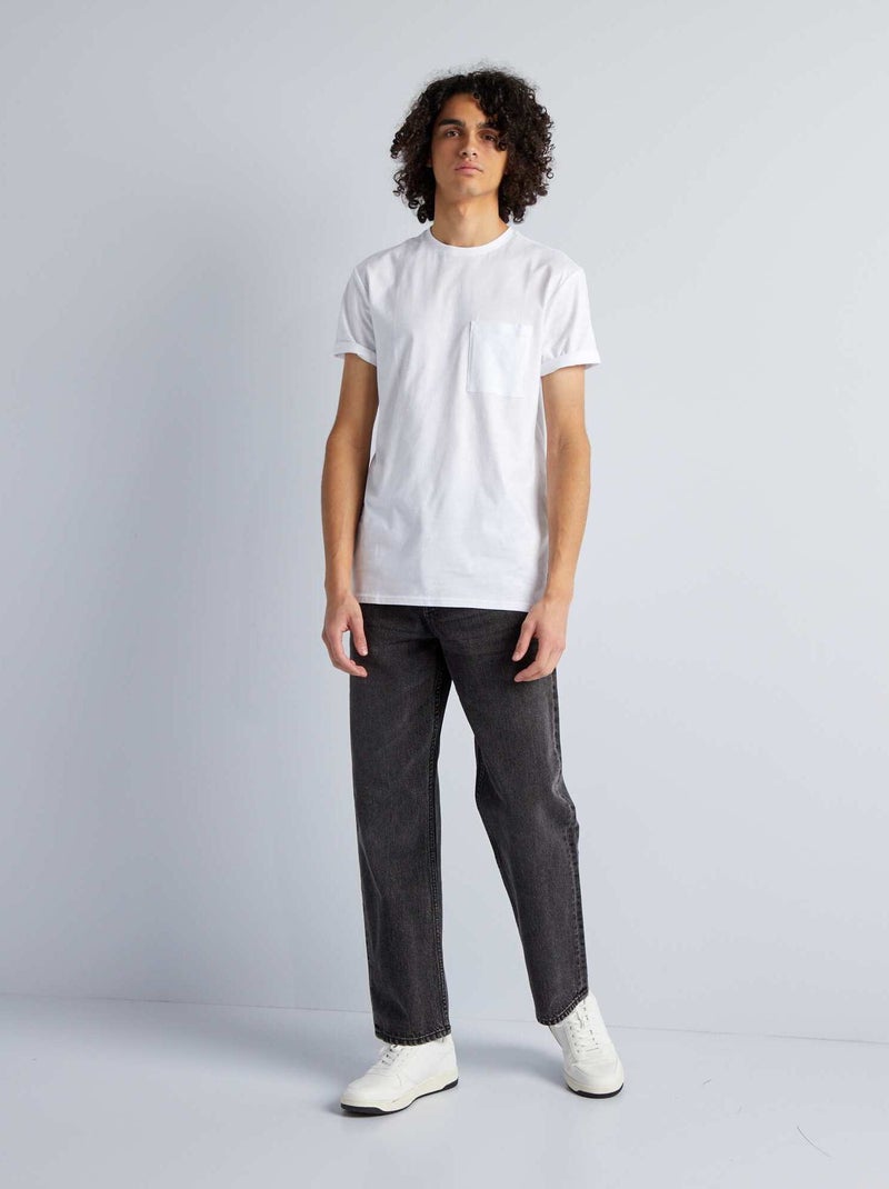 T-shirt básica Branco - Kiabi