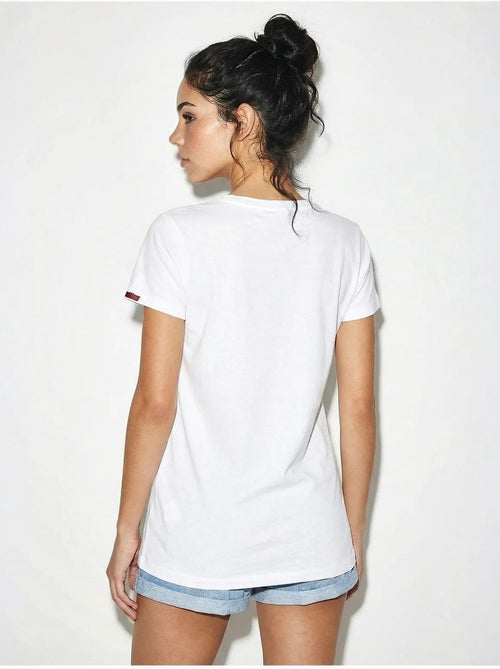 T-shirt básica com gola em u bordada lucci - Kiabi T-shirt básica com gola em u bordada lucci - Kiabi