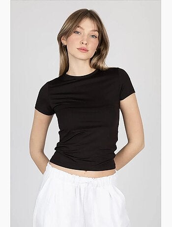 T-shirt básica com gola redonda hiccup