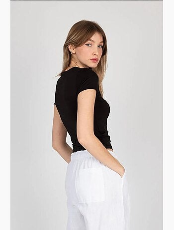 T-shirt básica com gola redonda hiccup