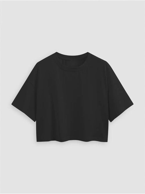 T-shirt básica curta com gola redonda hiccup - Kiabi T-shirt básica curta com gola redonda hiccup - Kiabi