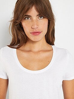 T-shirt básica de conceção ecológica - Kiabi