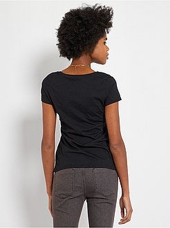 T-shirt básica de conceção ecológica - Kiabi