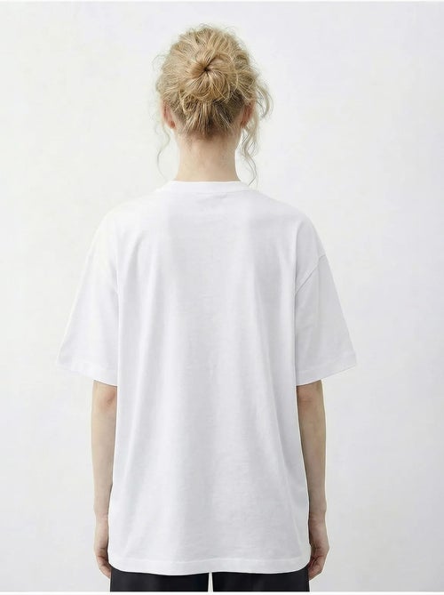 T-shirt básica de gola redonda com detalhe de acessório lucci - Kiabi