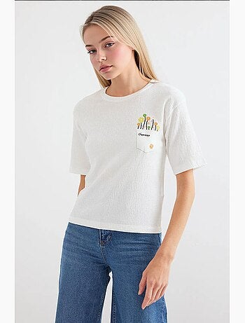 T-shirt básica de malha estampada bdart