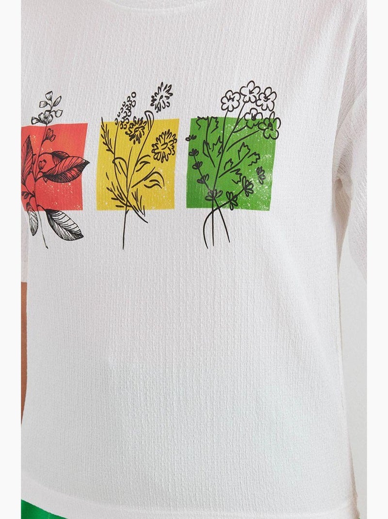 T-shirt básica de malha estampada bdart Branco - Kiabi