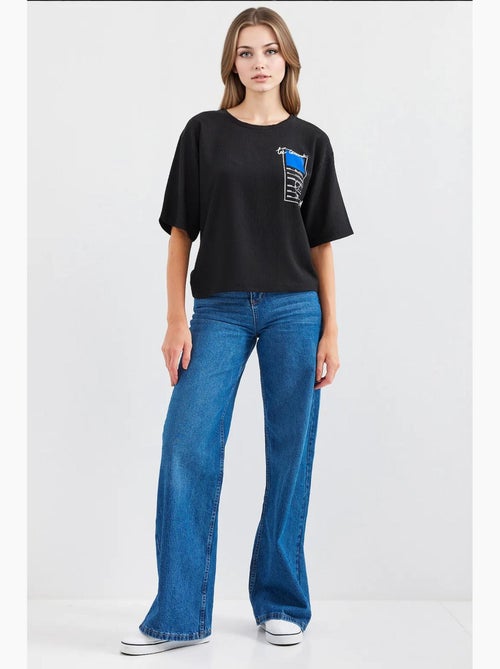 T-shirt básica de malha estampada bdart - Kiabi