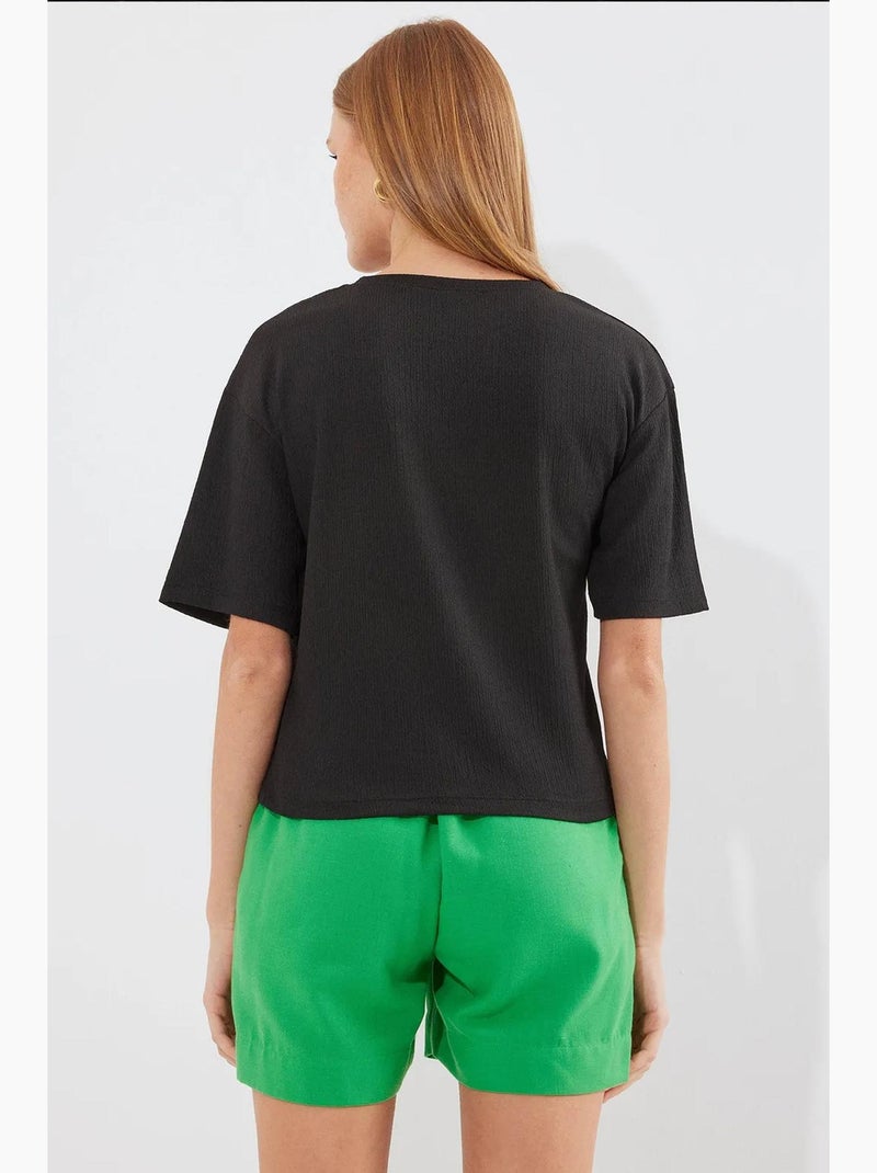 T-shirt básica de malha estampada bdart Preto - Kiabi