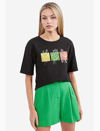T-shirt básica de malha estampada bdart