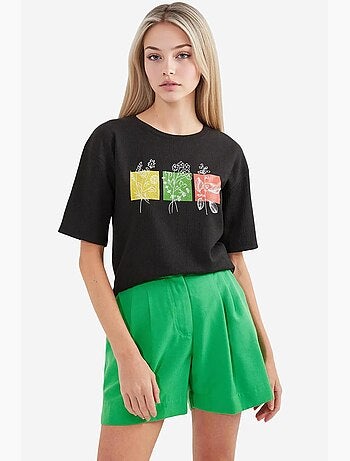 T-shirt básica de malha estampada bdart