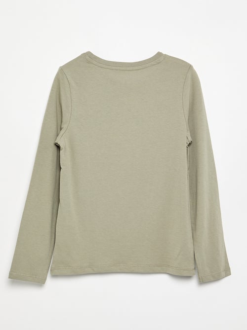 T-shirt básica de manga comprida - Kiabi