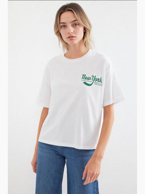 T-shirt básica estampada bdart - Kiabi