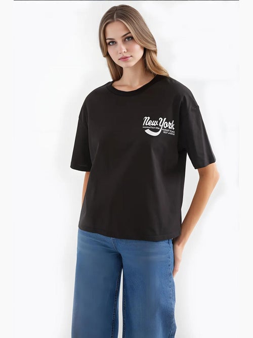 T-shirt básica estampada bdart - Kiabi