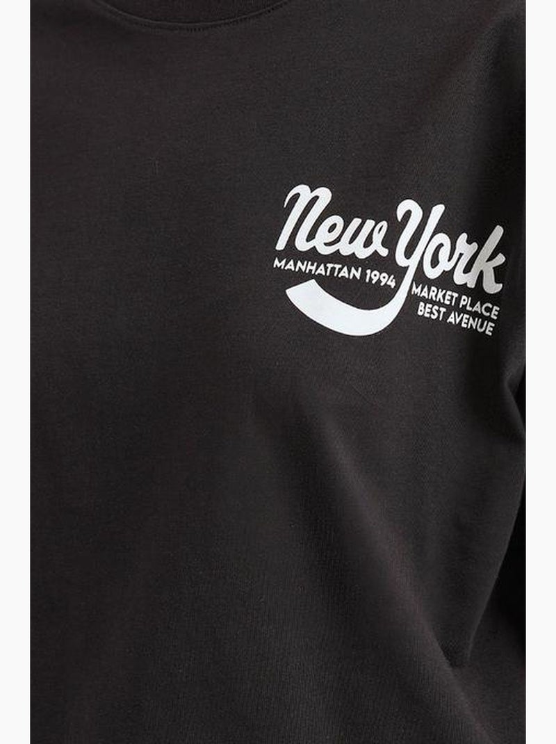 T-shirt básica estampada bdart Preto - Kiabi