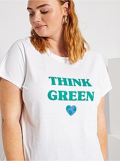 T-shirt básica estampada - Kiabi