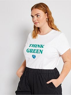 T-shirt básica estampada - Kiabi