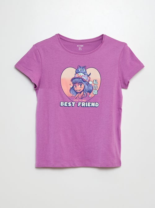 T-shirt básica estampada - Kiabi