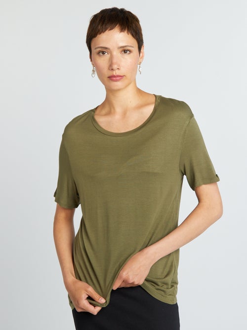 T-shirt básica fluida - Kiabi