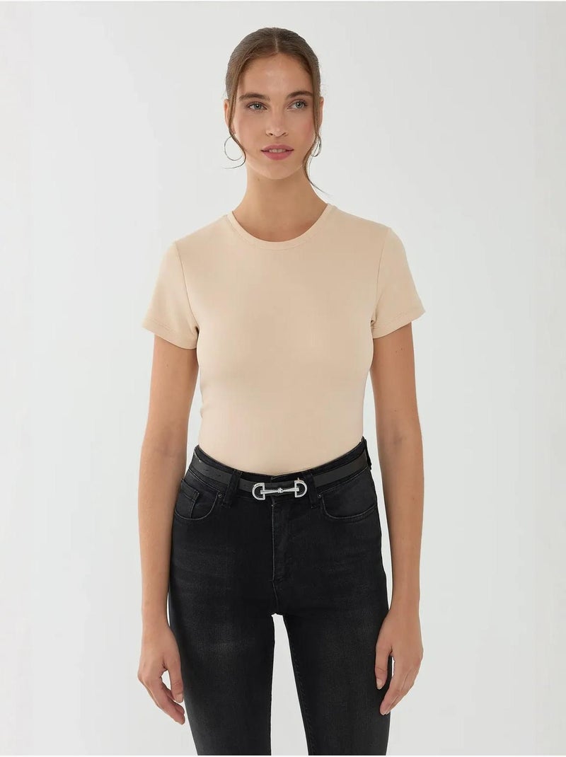 T-shirt básica hiccup Bege natural - Kiabi