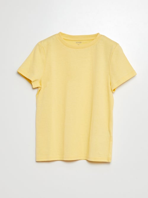 T-shirt básica lisa em jersey - Kiabi