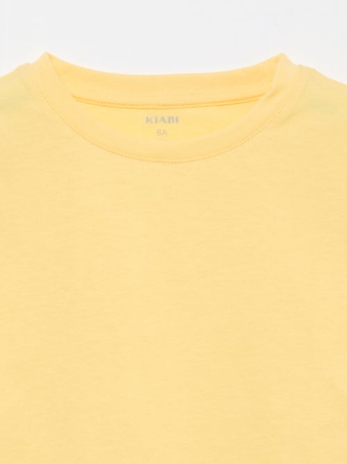T-shirt básica lisa em jersey - Kiabi