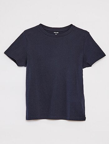 T-shirt básica lisa em jersey