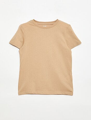 T-shirt básica lisa em jersey