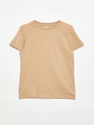 T-shirt básica lisa em jersey