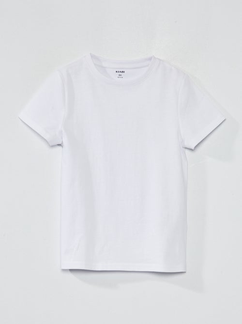 T-shirt básica lisa em jersey - Kiabi