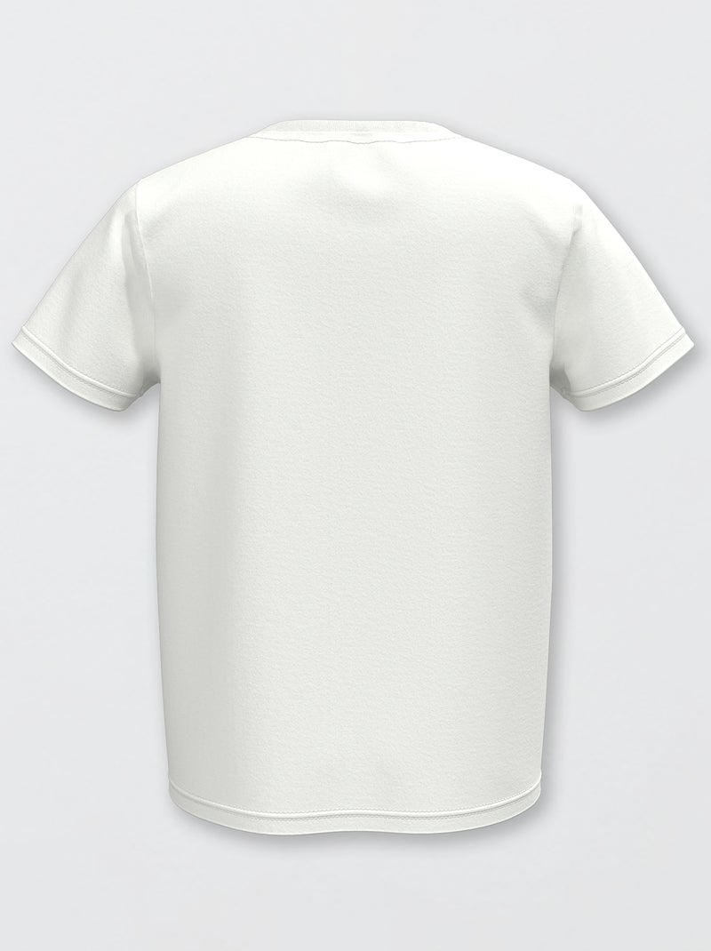 T-shirt básica lisa em jersey Branco - Kiabi