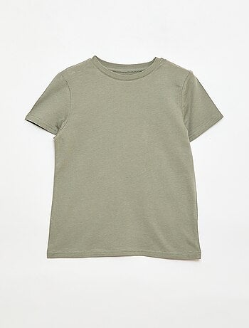 T-shirt básica lisa em jersey