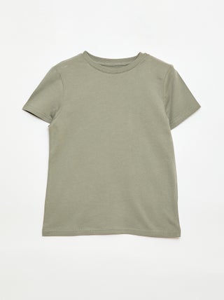 T-shirt básica lisa em jersey