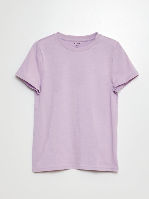 T-shirt básica lisa em jersey - Kiabi
