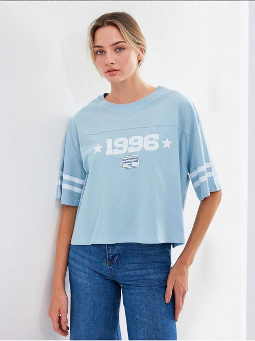 T-shirt básica oversized estampada bdart - Kiabi T-shirt básica oversized estampada bdart - Kiabi