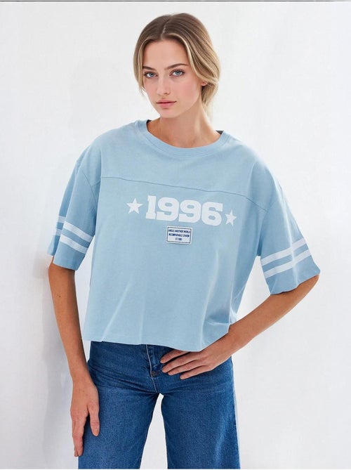 T-shirt básica oversized estampada bdart - Kiabi T-shirt básica oversized estampada bdart - Kiabi