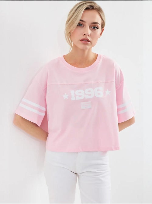 T-shirt básica oversized estampada bdart - Kiabi T-shirt básica oversized estampada bdart - Kiabi