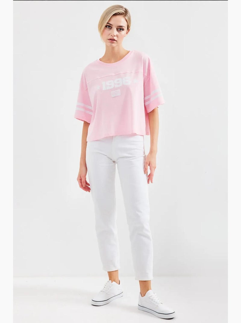 T-shirt básica oversized estampada bdart Rosa-claro - Kiabi