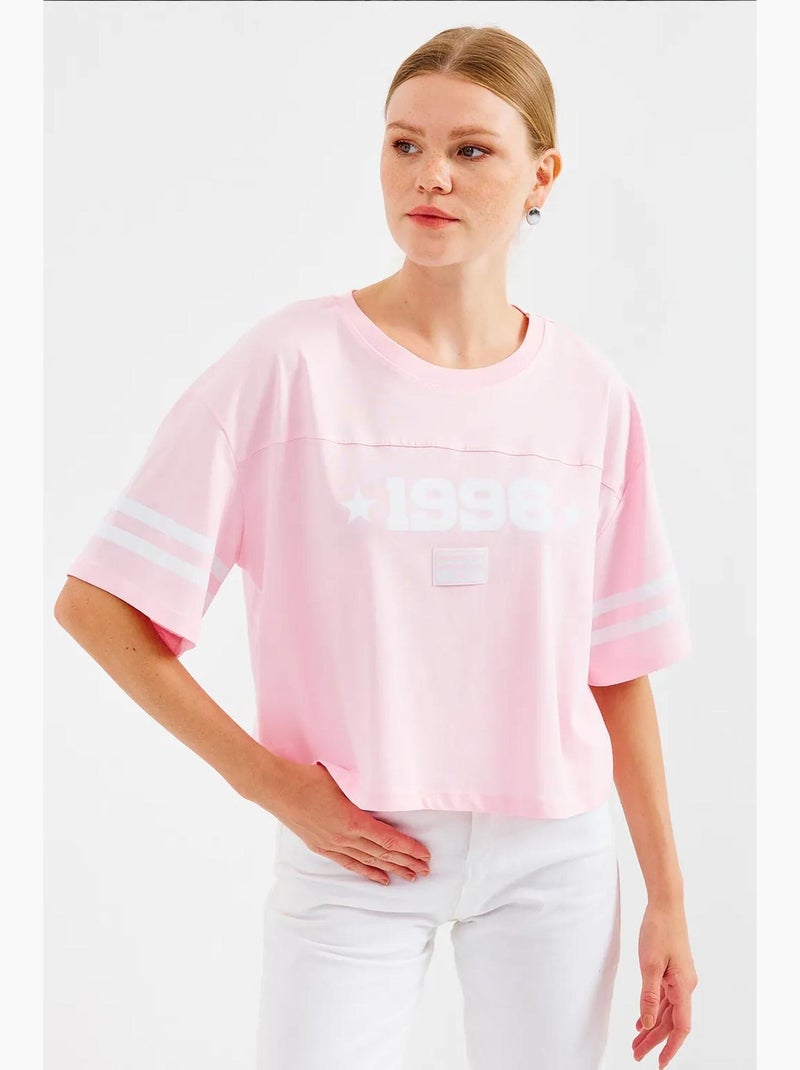 T-shirt básica oversized estampada bdart Rosa-claro - Kiabi