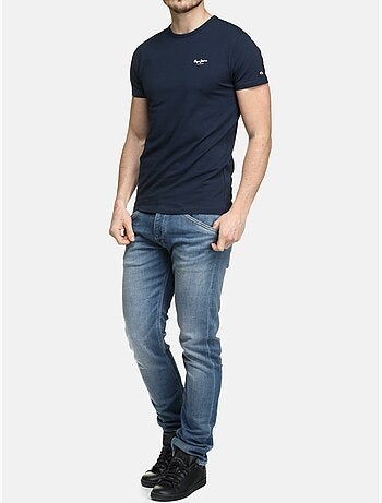 T-shirt Amarelo Básico Original Pepe Jeans para Homem PM508212