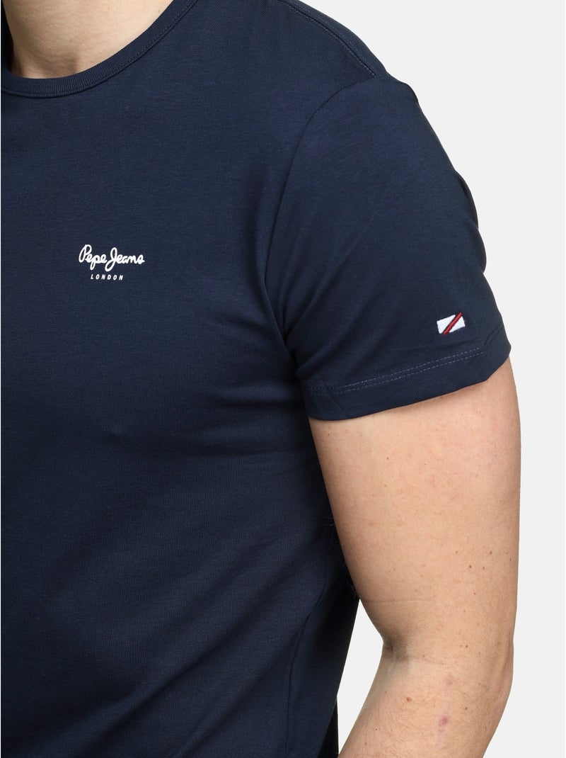 T-shirt Básica Pepe Jeans Original para Homem Azul escuro - Kiabi
