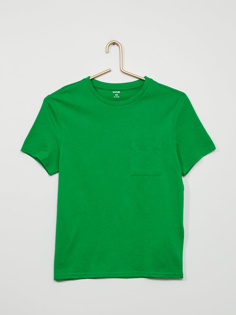 T-shirt básica VERDE - Kiabi