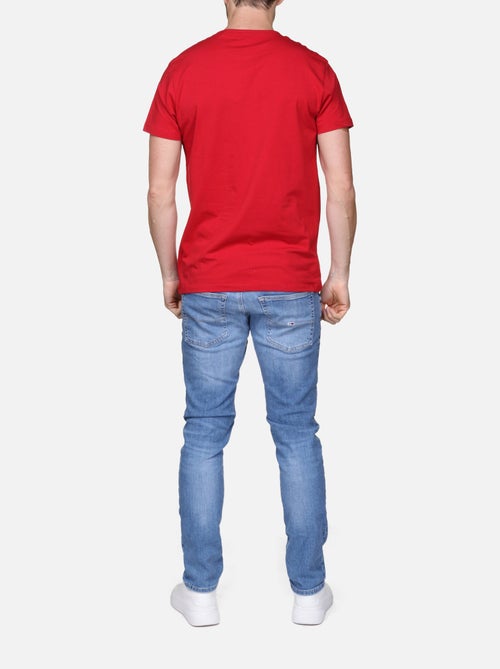 T-Shirt Básica Vermelha Pepe Jeans Original para Homem - Kiabi