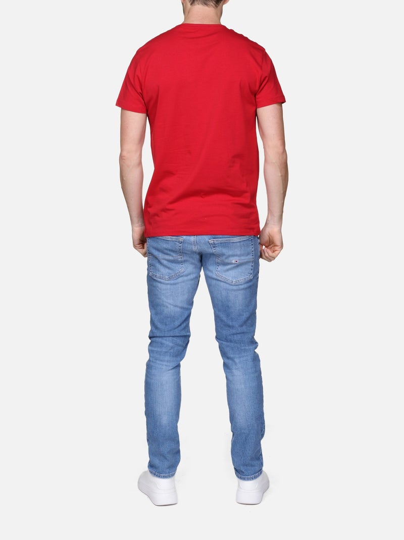 T-Shirt Básica Vermelha Pepe Jeans Original para Homem Vermelho - Kiabi