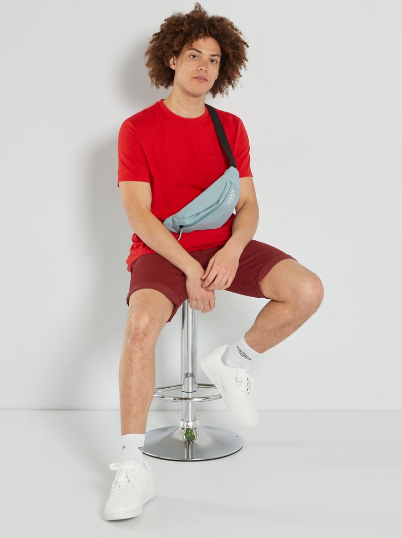 T-shirt básica VERMELHO - Kiabi