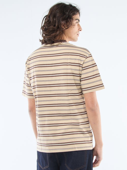 T-shirt básico às riscas - Kiabi