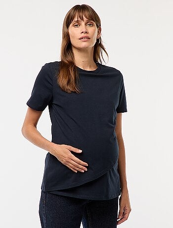 T-shirt básico de amamentação