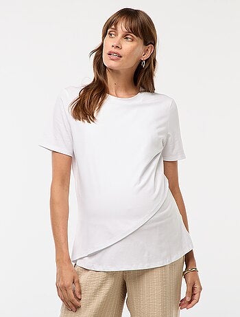 T-shirt básico de amamentação